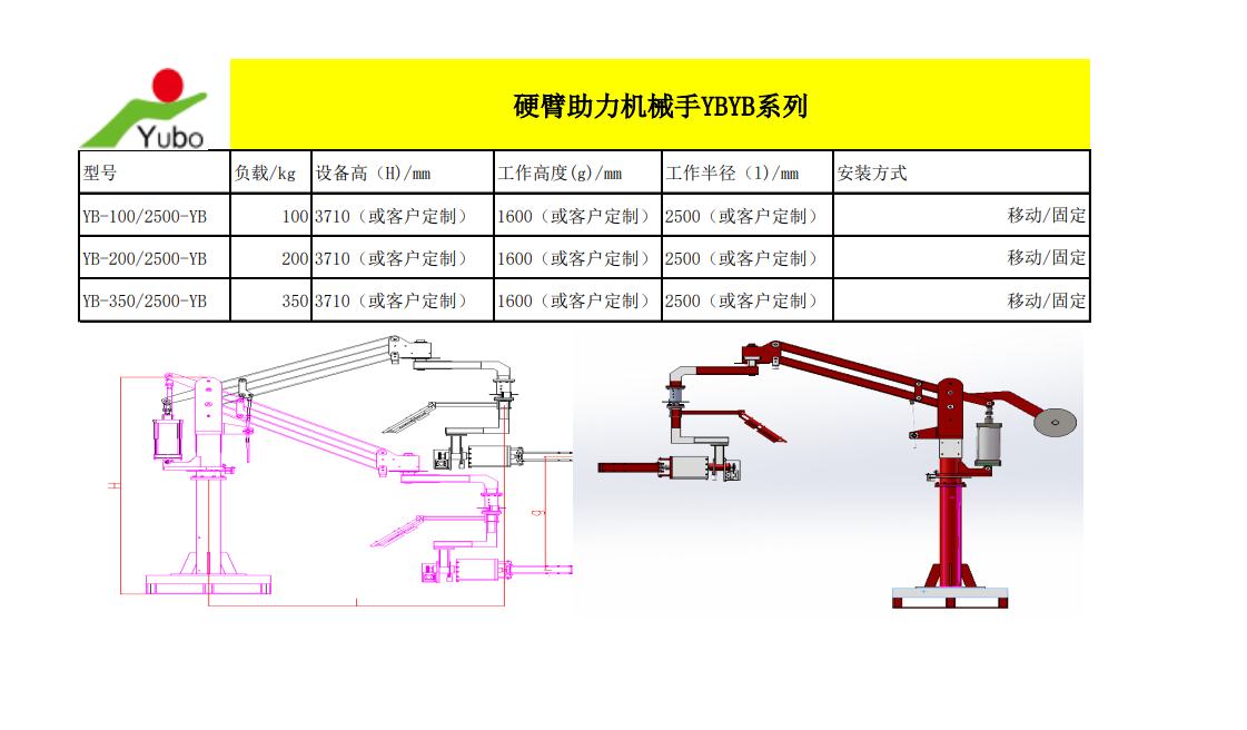 硬臂助力机械手